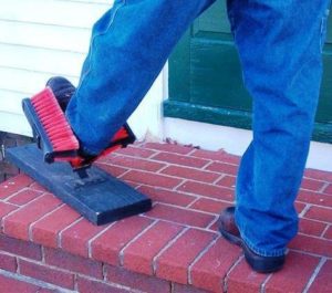 boot on brick